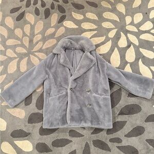 Free People Gray Teddy Jacket